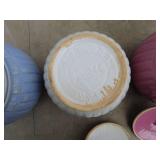 Set of 3 Vintage Watt Pottery Oven Ware Bowls with Lids