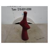 Red Abstract Ceramic Vase