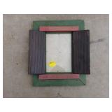Rustic Wooden Picture Frame with Shutter Design