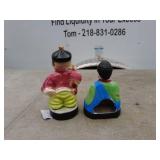 Vintage Collectible Figurines - Boy with Cat & Sitting Woman