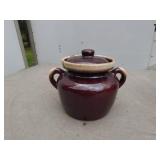 Vintage Brown Glazed Pottery Kitchen Set - 10 Pieces