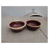 Vintage Brown Glazed Pottery Kitchen Set - 10 Pieces