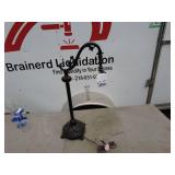 Antique-Style Metal Floor Lamp with Glasses Set