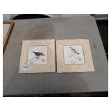 Pair of Decorative Bird-Themed Wall Plaques
