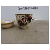 Decorative Flower Pot and Small Bowl