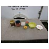 Lot of Assorted Plant Pots and Decorative Plate