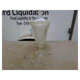 Vintage Clear Glass Compote with Lid