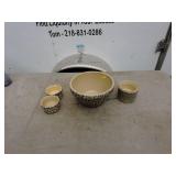 Lot of Robinson Ransbottom Stoneware Mixing Bowls and Crocks