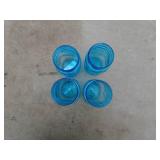 Set of 4 Blue Mason Jars