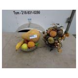 Decorative Fruit and Autumn Arrangement