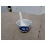 Blue & White Ceramic Fish Design Dish Set