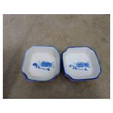 Blue & White Ceramic Fish Design Dish Set