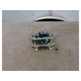 Vintage Glass Containers with Assorted Decorative Marbles