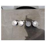 Set of 4 Blue and White Ceramic Coffee Mugs