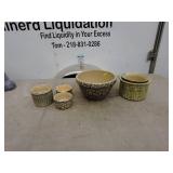 Lot of Robinson Ransbottom Stoneware Mixing Bowls and Crocks