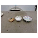Lot of Vintage Porcelain Teapot and Bowls with Floral Design