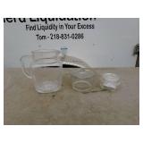 Vintage Glassware Lot - Pitcher and Containers
