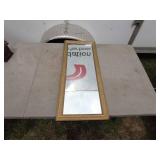 Vintage Rectangular Wall Mirror with Ornate Gold Frame
