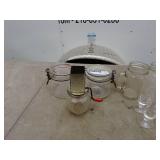 Assorted Glass Jars and Drinkware Collection