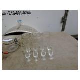 Assorted Glass Jars and Drinkware Collection