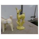 Vintage Ceramic Animal Figurines Lot - Cat, Beaver and Deer