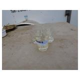 Lot of 6 Clear Glass Shot Glasses