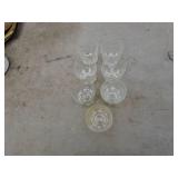 Lot of 6 Clear Glass Shot Glasses