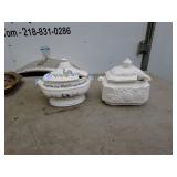 Lot of Two Vintage Ceramic Tureens