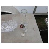 Decorative Glass Bowl and Decanter Set