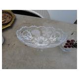 Decorative Glass Bowl and Decanter Set