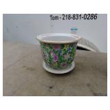 Assorted Decorative Glassware and Ceramic Planter Lot