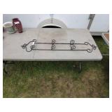 Decorative Black Metal Wall Shelf with Scroll Design