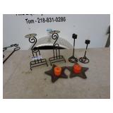Assorted Iron Candle Holders with Decorative Stars