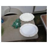 Lot of Assorted Decorative Platters - Holiday and Floral