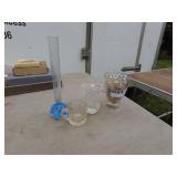 Lot of Decorative Glassware including Vase and Mug