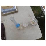 Lot of Decorative Glassware including Vase and Mug