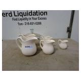 Set of 6 Ceramic Cream Pitchers
