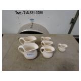 Set of 6 Ceramic Cream Pitchers