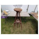 Vintage Wooden Tripod Stool