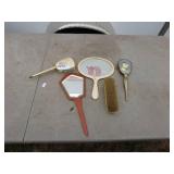 Vintage Vanity Hand Mirrors and Brushes Collection
