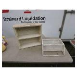 Lot of Wicker Storage Shelves