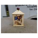 Set of 3 Ceramic Fruit Design Storage Canisters