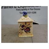 Set of 3 Ceramic Fruit Design Storage Canisters