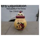Hand-Painted Ceramic Biscotti Jar