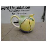 Colorful Hand-Painted Fruit Pitcher