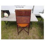 Vintage Wooden Chalkboard with Foldable Stand