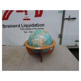 Vintage Replogle World Globe with Wooden Stand