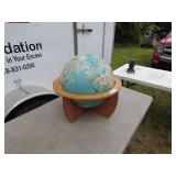 Vintage Replogle World Globe with Wooden Stand