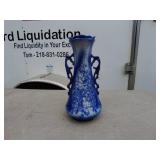Antique Flow Blue Pottery Pieces - Bowl and Vase