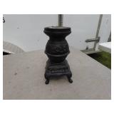 Cast Iron Book Holder and Mini Cast Iron Stove Decorative Pieces